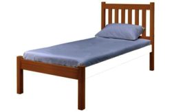 Silbury Single Bed Frame - Solid Pine With an Oak Stain